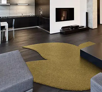 Teppich in Form einer Blüte