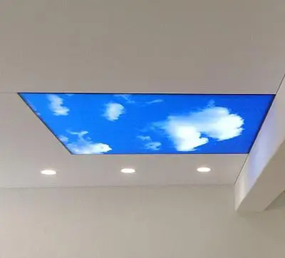 Lichtdecke (Himmel) in matter Spanndecke